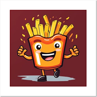 kawaii french fries T-Shirt cute ,potatofood Posters and Art